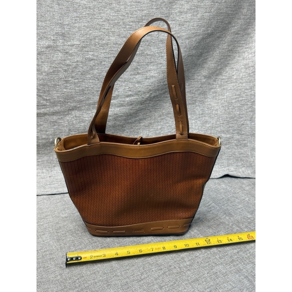 I Santi Shoulder Bag Purse Brown Woven Leather